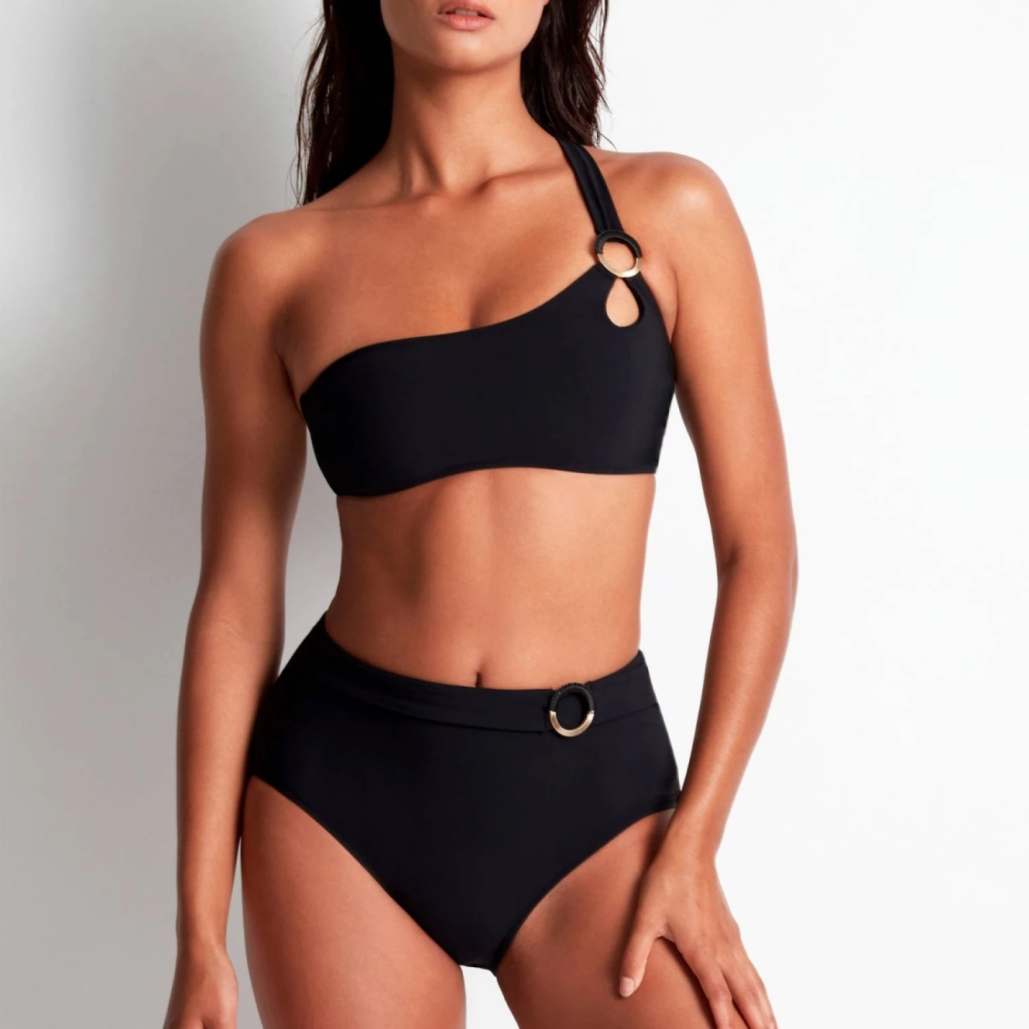 Aubade Bas Maillot Bain Culotte Haute Secret Cove Noir 2 Aubade Bas Maillot Bain Culotte Haute Secret Cove Noir – Image 2