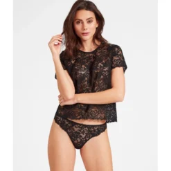 Aubade Mon Bijou Top Manches Perle Noire