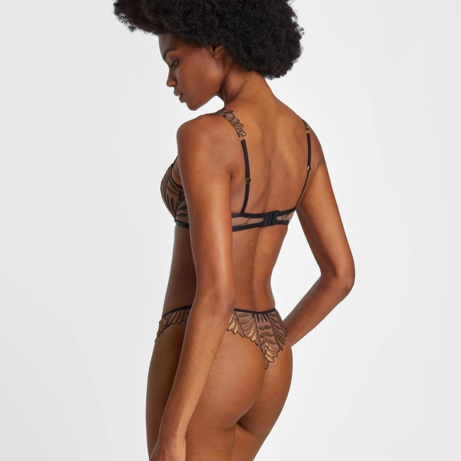 Aubade Soutien-Gorge Corbeille Sensory Illusion Golden Leave 3 Aubade Soutien-Gorge Corbeille Sensory Illusion Golden Leave – Image 3