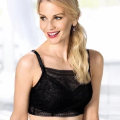 Bandeau Dentelle Post-opératoire ANITA Care Fleur Noir