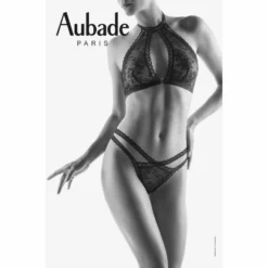 Boite à Désir AUBADE Frisson Ephémère Brassière Sans Armature Et String Noir