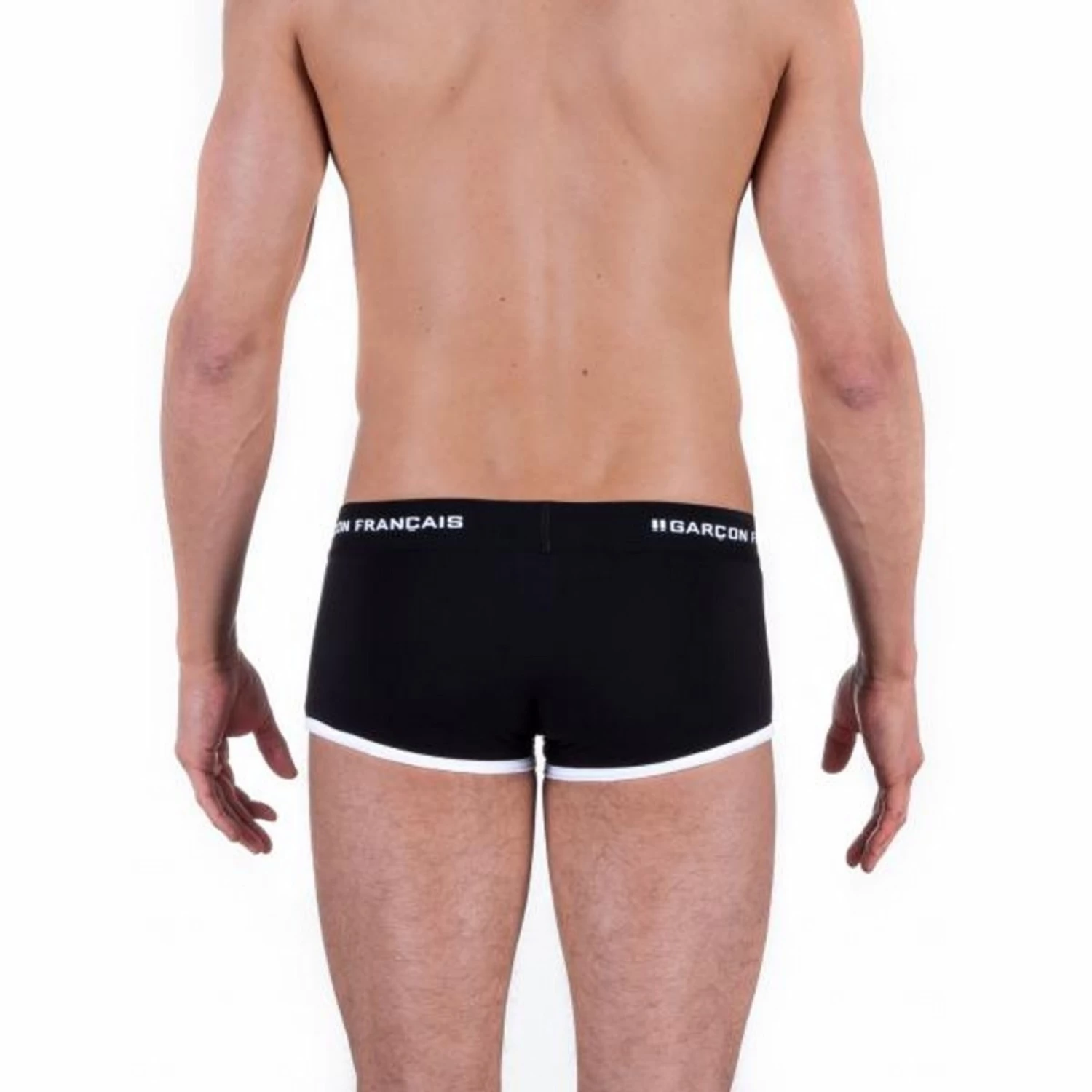 Boxer Court GARCON FRANCAIS Noir 2 Boxer Court GARCON FRANCAIS Noir – Image 2