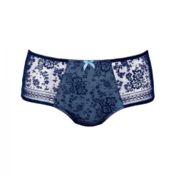 sous-vêtement boutique 15 Culotte Haute Rosa Faia Fleur Bleu Marine