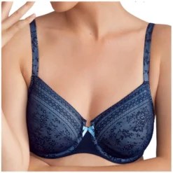Soutien-Gorge Armatures Rosa Faia Fleur Bleu Marine