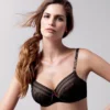 Soutien-Gorge Armatures Rosa Faia Fleur Noir